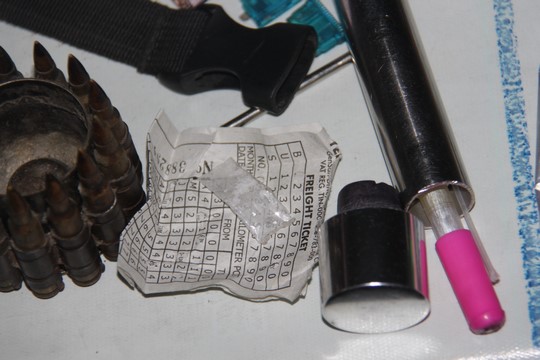 bullets and improvised toother used for illegal drug