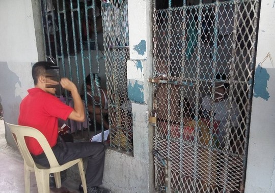 jail with a visitor
