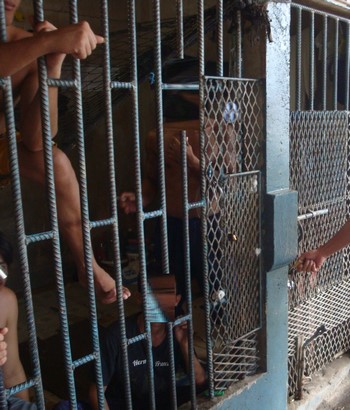 prisoners inside a prison cell