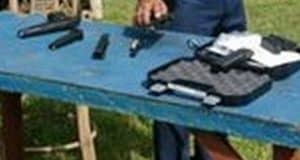 glock 17 placed on a table